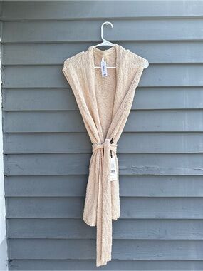 Cozy Hooded Long Sleeve Cardigan - Beige